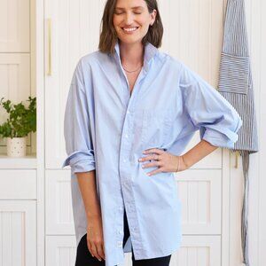 Frank & Eileen Mackenzie French Blue Button-Up Shirt OS